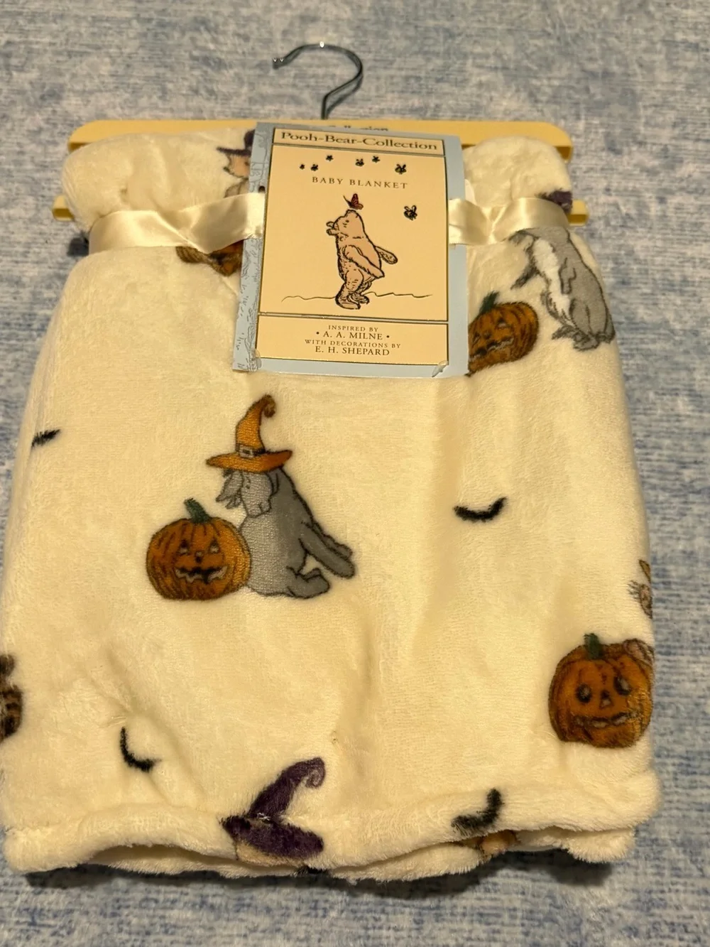 Disneys Pooh Bear Halloween Baby Blanket